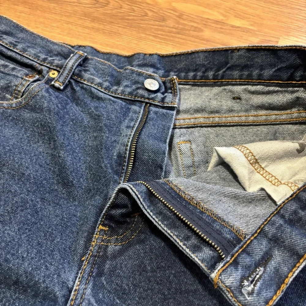 Levi's 517 Bootcut Jeans Mens 33x32 Blue Denim Faded Dark Wash Western Cowboy